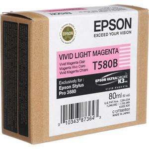 Genuine Epson Pro 3880 T580B Viv Lt magenta printer ink  