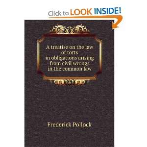   arising from civil wrongs in the common law Frederick Pollock Books
