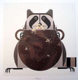 charley harper pot belly lithograph studio embossed signature 