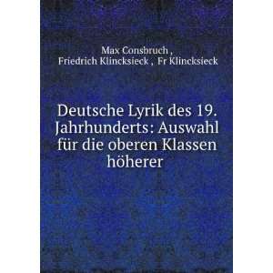   herer . Friedrich Klincksieck , Fr Klincksieck Max Consbruch  Books