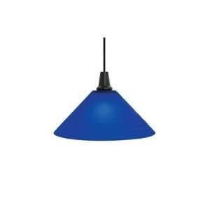   214 One Light Pendant in White Shade Color Blue