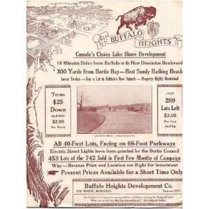  Buffalo Heights Real Estate Brochure Fort Erie 1940s 