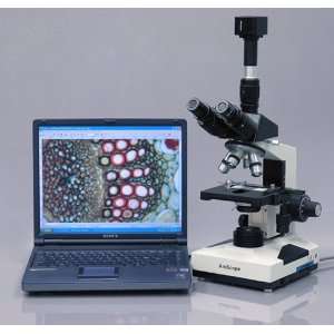 40X 1600X Lab Clinic Vet Trinocular Microscope w/ 9M Camera  