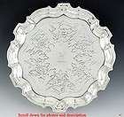 1736 ANTIQUE ENGLISH STERLING ELKS HEAD CREST CARD TRAY