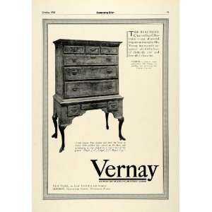 1931 Ad Vernay Queen Anne Walnut Chest Cabriole Legs Furniture Home 