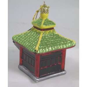  CHINESE PAGODA Building Christmas Noble Gems Ornament 