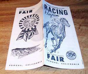 1970 Los Angeles LA County Fair Horse Racing Program  