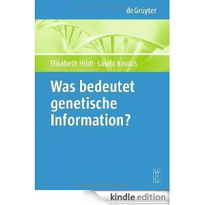  Was bedeutet genetische Information? (German Edition 