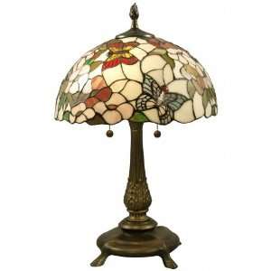  Dale Tiffany Stained Glass Butterfly Table Lamp