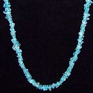  Apatite Tumbled Chips Necklace (36) NO Clasp   1pc 