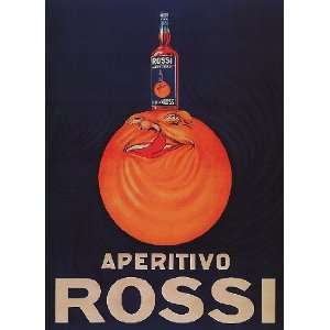  APERITIVO ROSSI MOON DRINK SPAIN SMALL VINTAGE POSTER 