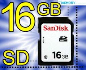 16GB SD Memory Card for Canon Powershot G7/G9/S3 IS/S5  