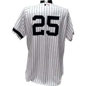 Jason Giambi #25 2007 Game Issued Home Pinstripe Jersey w/ Arm Band 52 
