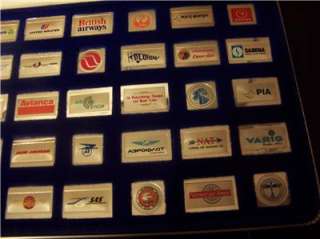 FRANKLIN MINT SILVER EMBLEMS OF THE WORLDS GREATEST AIRLINES COMPLETE 