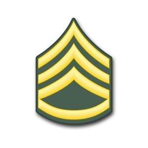 US Army E 6 Staff Sergeant Rank Insignia vinyl transfer decal sticker 