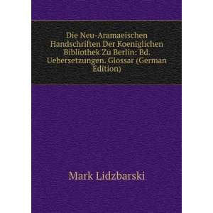  Neu Aramaeischen Handschriften Der Koeniglichen Bibliothek Zu Berlin 
