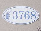Oval House Number Sign Address Plaque Cattails