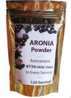 Aronia Berry Powder Chokeberry Orac 568,560 ~ 120 Dose  