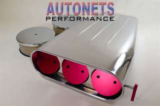   Polished Aluminum Fin Single Dual Pro Series Universal Chevy  