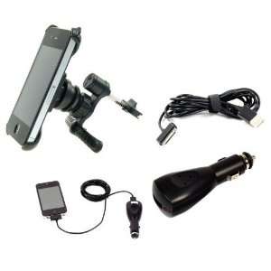 Fit Car Kit for Apple iPhone 4 inc Air Vent Mount & Charging Adapter 