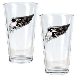 Washington Capitals NHL 2pc Pint Ale Glass Set   Primary Logo  