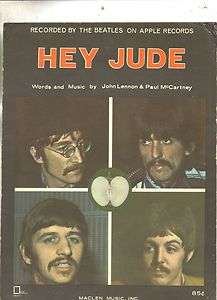 Beatles Hey Jude Original US Sheet Music  