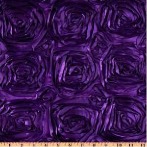   Satin Ribbon Rosette Plum Fabric By The Yard Arts, Crafts & Sewing