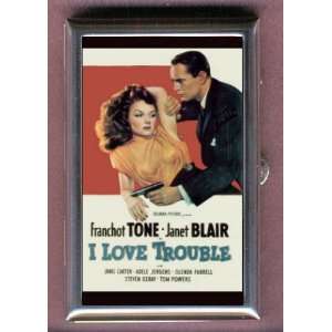  I LOVE TROUBLE FILM NOIR Coin, Mint or Pill Box Made in 