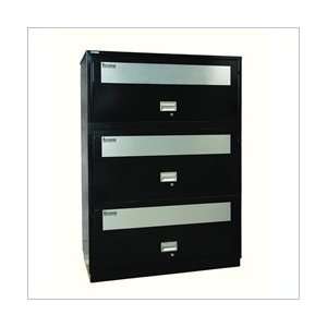   Fireproof Lateral Metal File Cabinet in Black