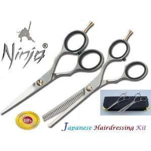 Ninja Japanese Hairdressing Scissor & Thinner Kit (SET) + FREE Raozr 