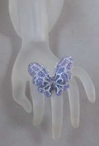 NEW Designer Inspired Amethyst Butterfly Ring  