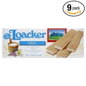 Loacker Milk Vanilla Wafers, 6.2 Ounce (Pack of 9)  