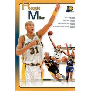  Reggie Miller Indiana Pacers Career Poster 3813