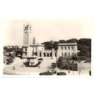 1930s Vintage Postcard City Hall and War Memorial   Mostaganem Algeria