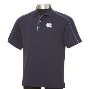   Tar Heels PGA Tour Piped Navy Golf Polo Shirt