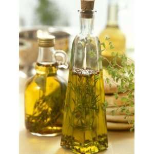  Oil with Herbs and Spices in Two Bottles Photographic 