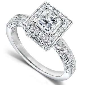  1 1/2 Carat TW Princess Diamond Engagement Ring in 14k 