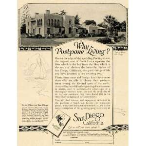  1923 Ad San Diego California Club Real Estate Housing 540 