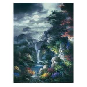  Midnight Mist Canyon Giclee Poster Print by James Lee 