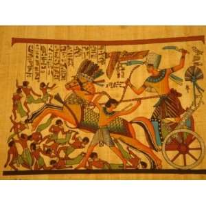  Battle of Kadesh Egyptian PAPYRUS 8x12(20x30cm)