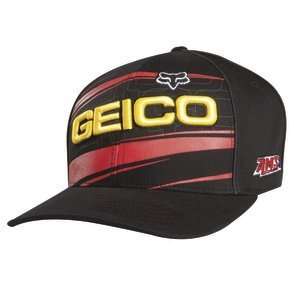  FOX GEICO TEAM FLEXFIT HAT BLACK LG/XL Automotive
