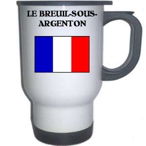   LE BREUIL SOUS ARGENTON White Stainless Steel Mug 