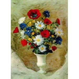  3D Lenticular POSTCARD COUNTRY FLOWERS