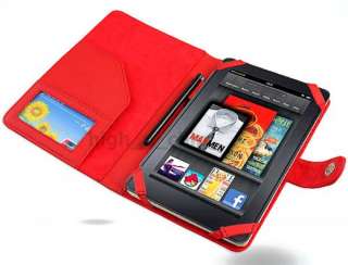   Leather Case Cover Sleeve for  Kindle Fire RED US Stock  