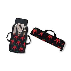    Two Dogs BBQ Utensil Set   Chili Peppers Patio, Lawn & Garden