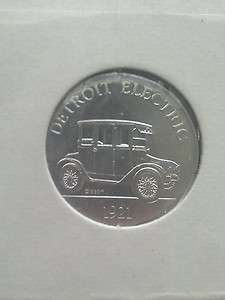 1921 DETROIT ELECTRIC TOKEN SUNOCO DX SERIES 1 ANTIQUE CAR COIN  