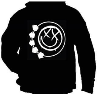 Blink 182 Smiley Face Hooded Sweatshirt   Pullover NEW NWT Black 