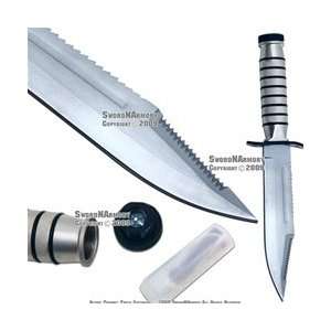   Hunting Serrated Survival Knife Bowie With Kit