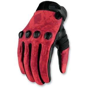 ICON SUB ETCHED GLOVES (SMALL) (RED)