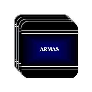 Personal Name Gift   ARMAS Set of 4 Mini Mousepad Coasters (black 